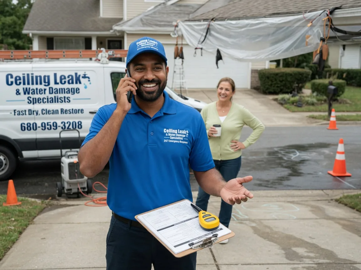 Ceiling Leak Cleanup Fort Cobb, OK FAQs